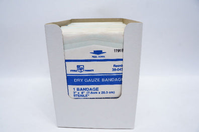 Sparta 38-0430 Dry Gauze Bandage 3inch x 8inch - Box of 864